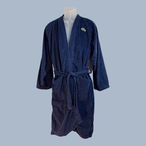 Lacoste Polo Men’s 100% Cotton Terrycloth Classic French Navy Bathrobe S/M